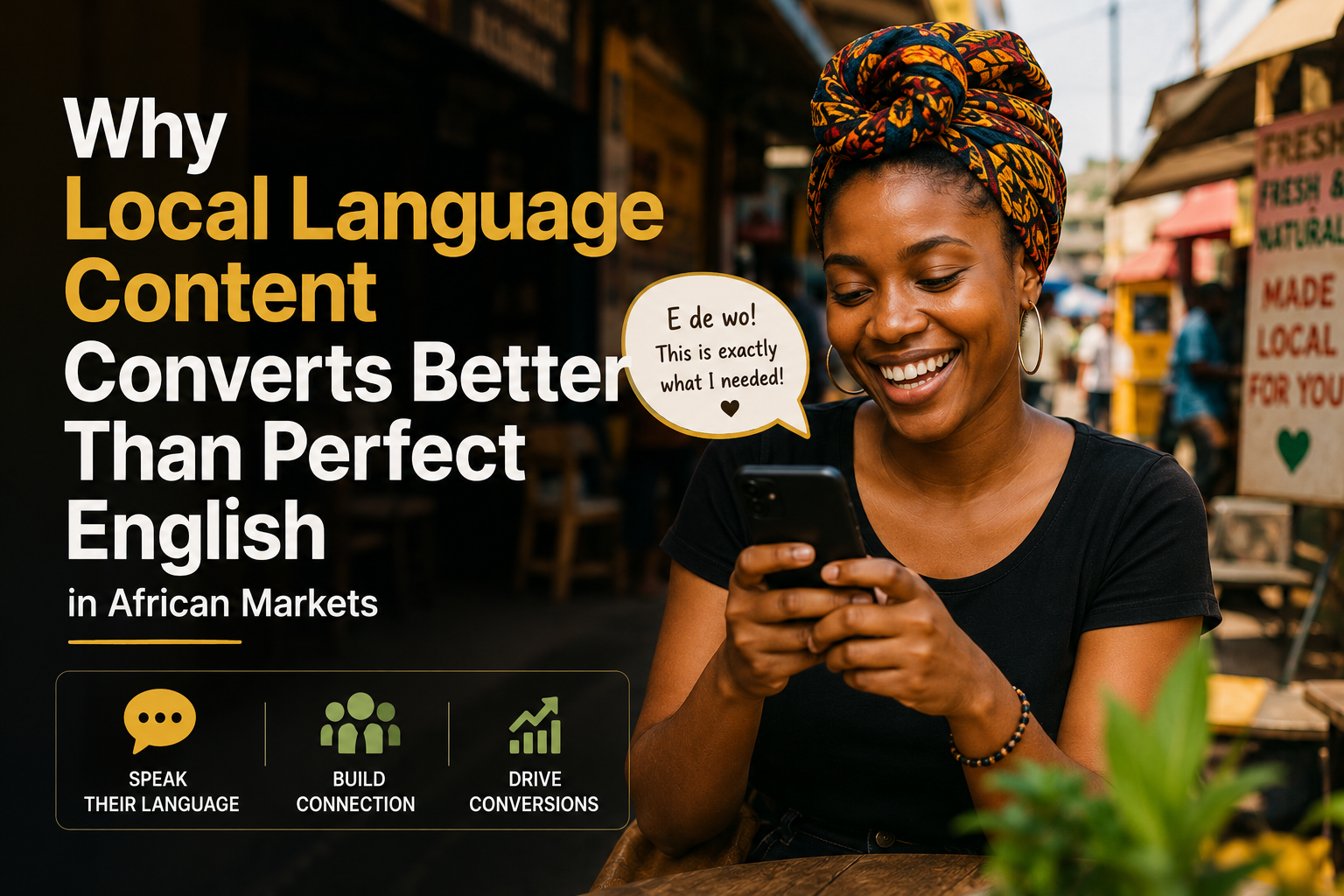 Why local language content converts better than perfect English in African markets